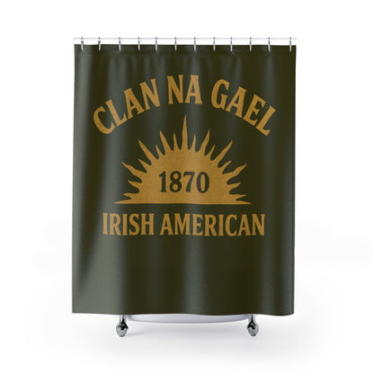 "Clan na Gael - Irish American", Shower Curtains (Fianna Green)