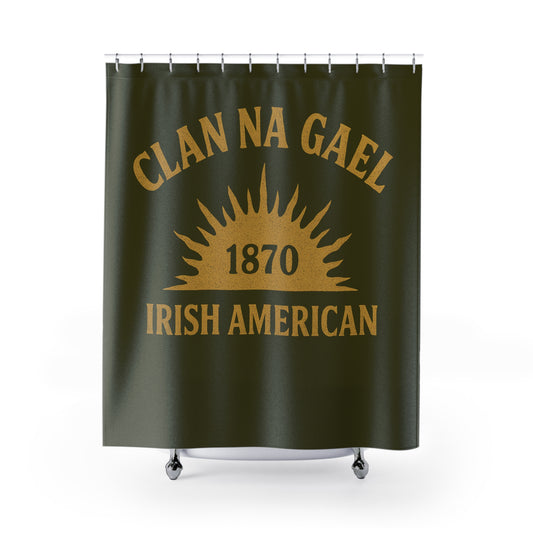 "Clan na Gael - Irish American", Shower Curtains (Fianna Green)