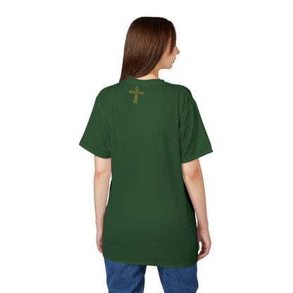 "Clan na Gael - Irish American", Unisex T-shirt (Brithemain Green)