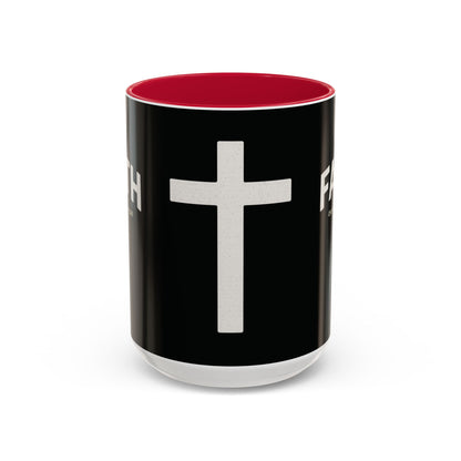 "Faith Overcomes Fear", Colorful Mugs (11oz, 15oz)