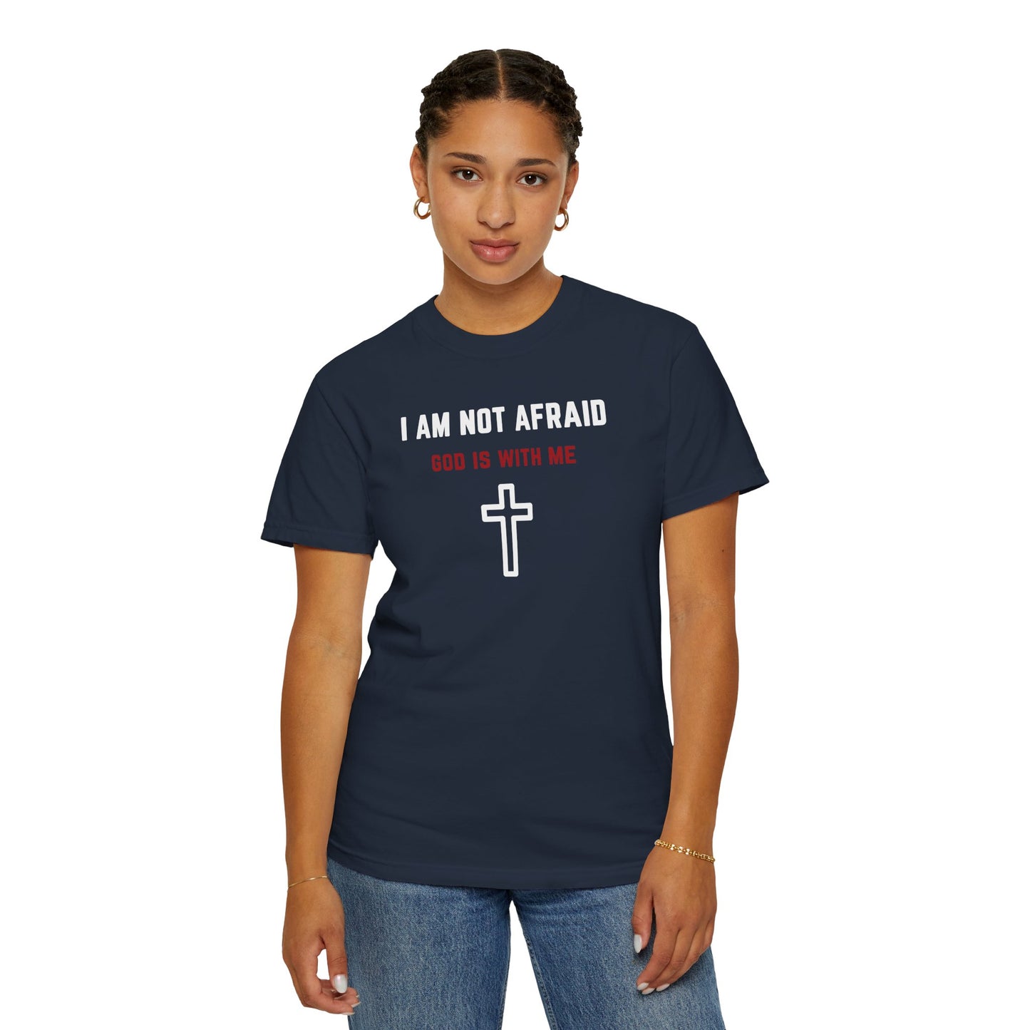 "I am not Afraid", Unisex T-shirt (Dark Colors)