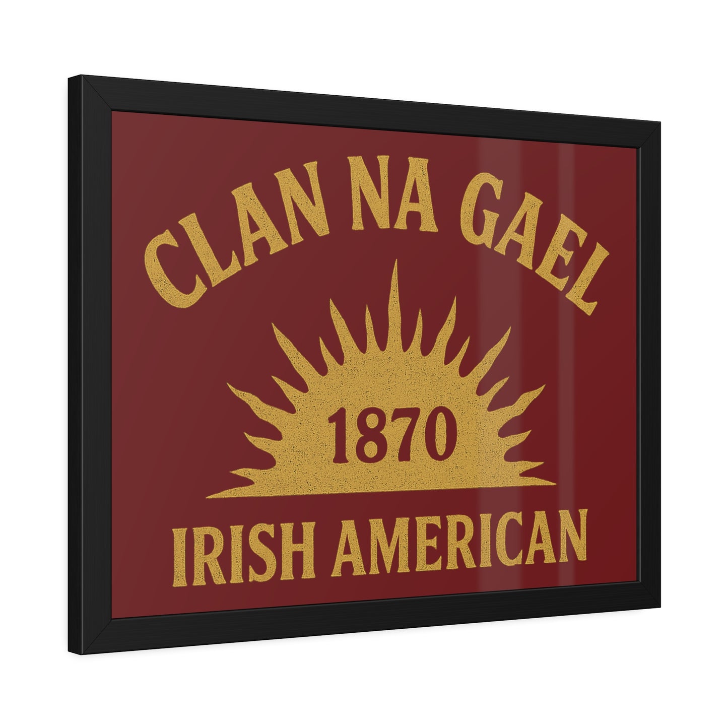 "Clan na Gael - Irish American", Framed Paper Poster (Palladius Red)