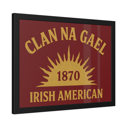 "Clan na Gael - Irish American", Framed Paper Poster (Palladius Red)