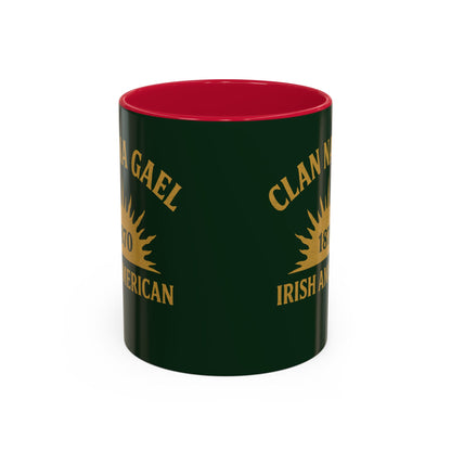 "Clan na Gael - Irish American", Colorful Mugs (11oz, 15oz) (Fenian Green)