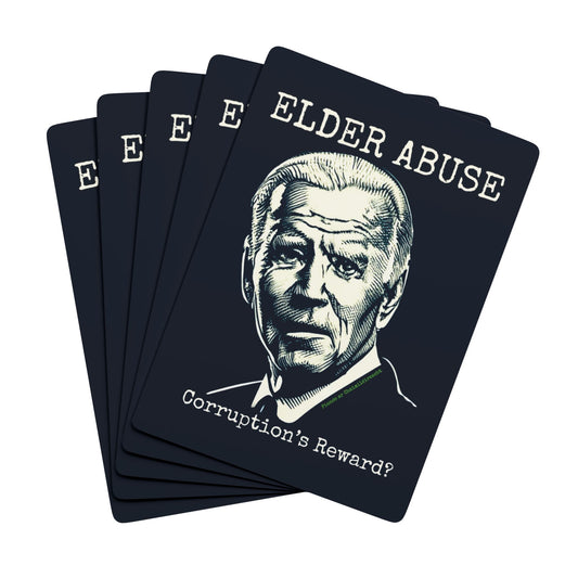"Elder Abuse. Corruption's Reward?", Political Playing Cards (Blackstone Blue)