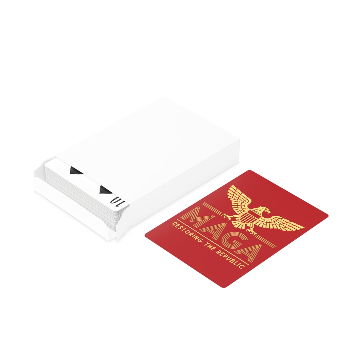 "MAGA - Restoring the Republic", Political Playing Cards (Venetian Red)