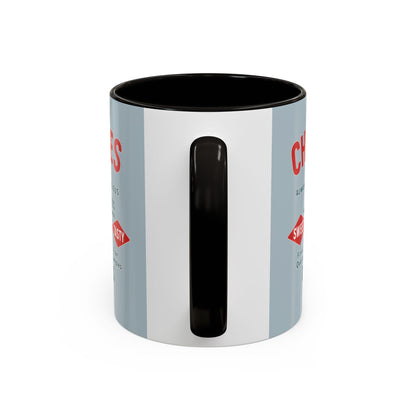 "Delicious Cherries", Colorful Mugs (11oz, 15oz) (Washed Silver-Blue)