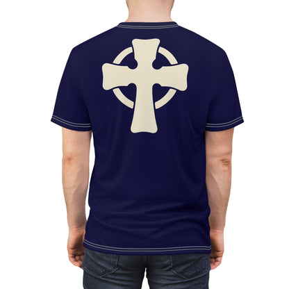 "Retro Jesus", Unisex T-shirt (Memorial Blue)