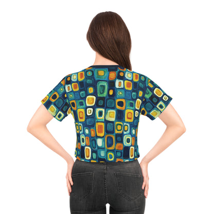 "Soul Mosaic", Crop Tee (Birlinn Blue Collar)