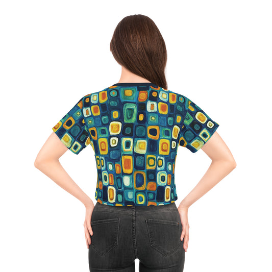 "Soul Mosaic", Crop Tee (Birlinn Blue Collar)