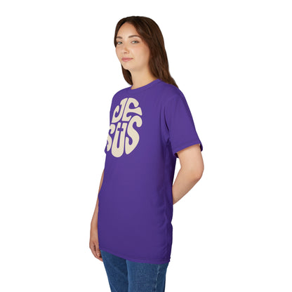 "Retro Jesus", Unisex T-shirt (Purple Heart)