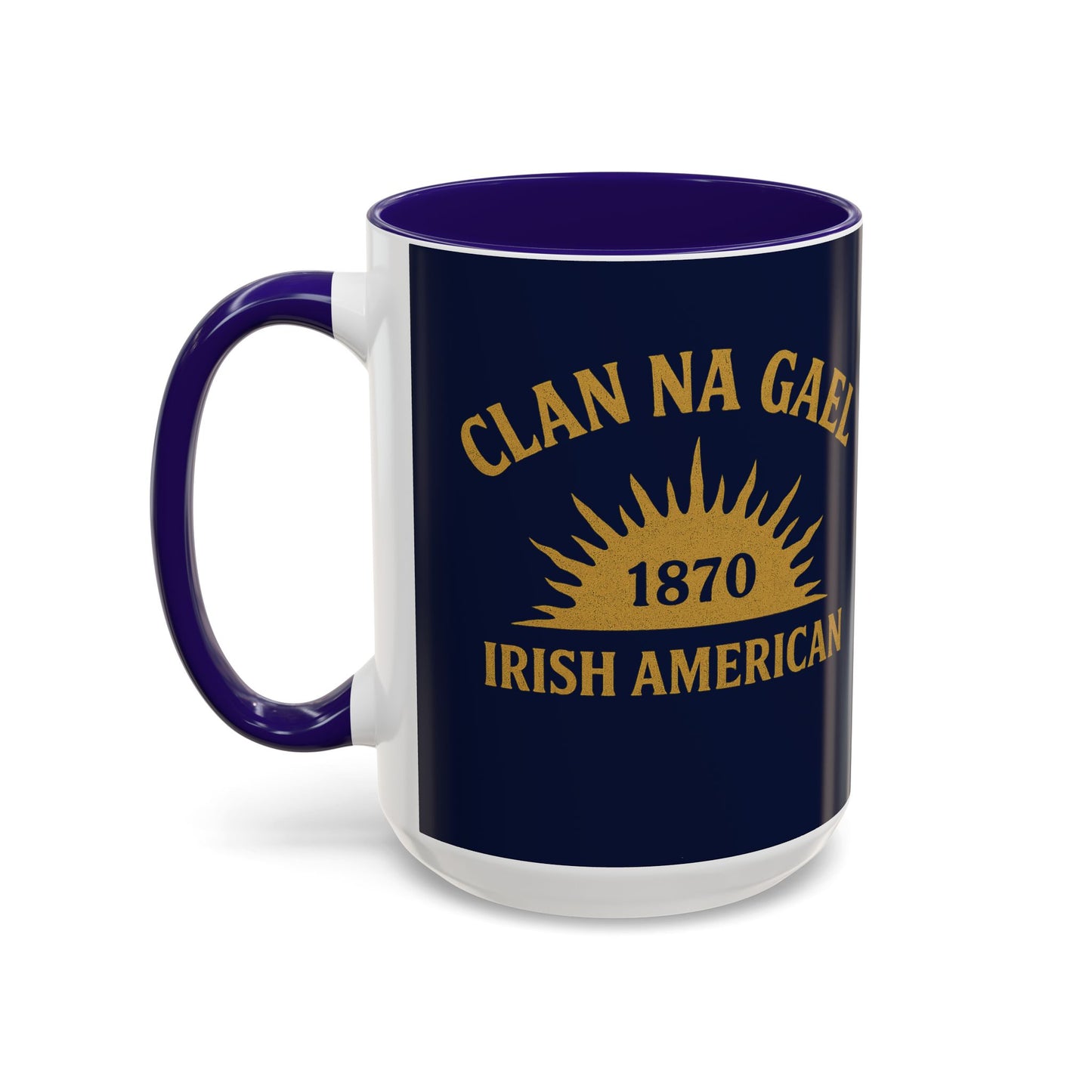 "Clan na Gael - Irish American", Colorful Mugs (11oz, 15oz) (Mariana Blue)