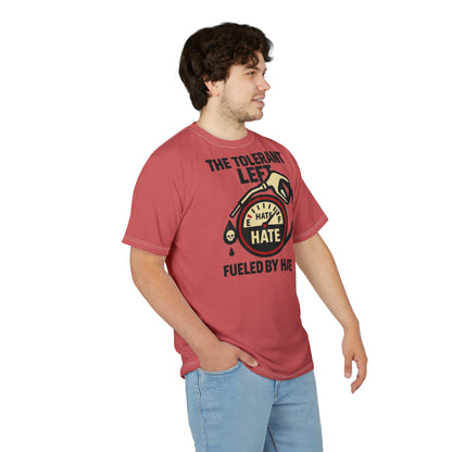 "The Tolerant Left", Unisex T-shirt (Faded Cherry)