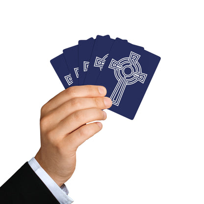 "A Simple High Cross", Christian Playing Cards (Norway Blue)