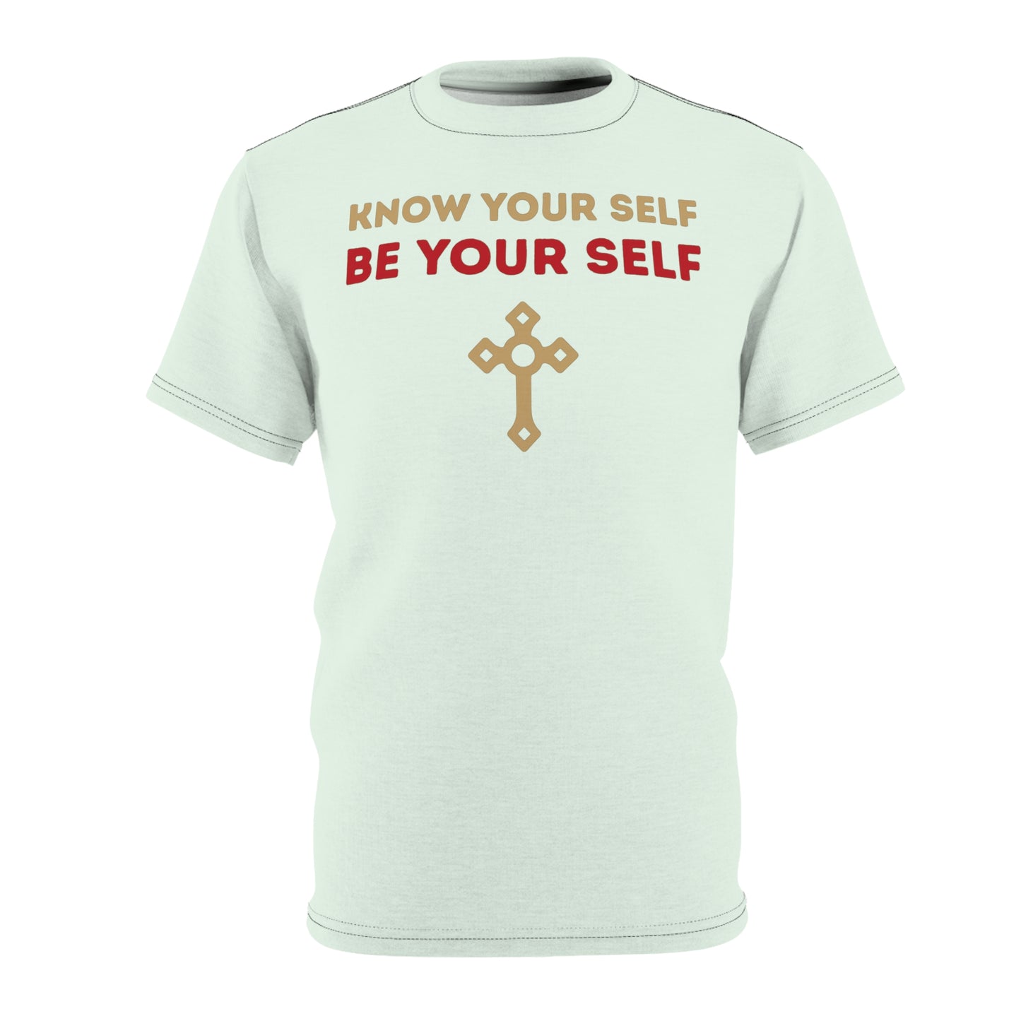 "Know Your Self", Unisex T-shirt (Spring Mint)