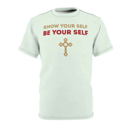 "Know Your Self", Unisex T-shirt (Spring Mint)