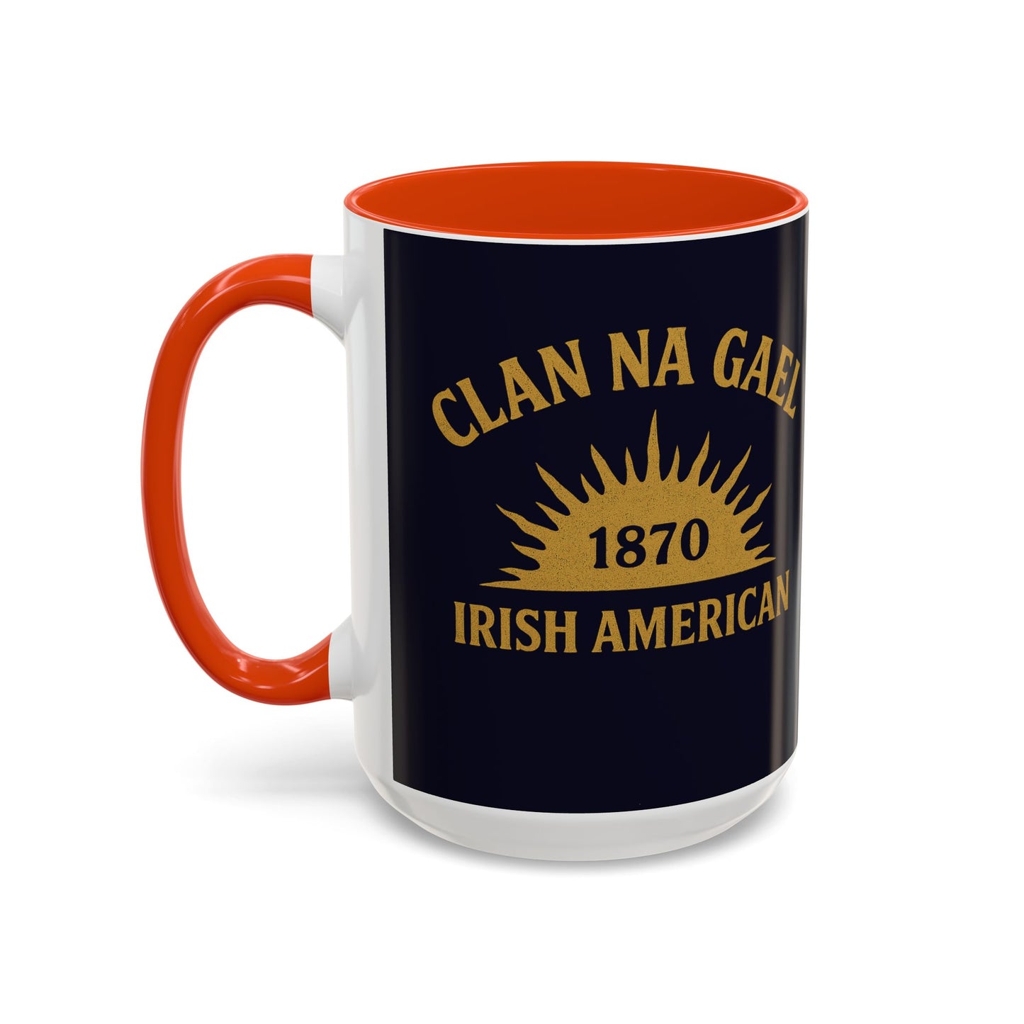 "Clan na Gael - Irish American", Colorful Mugs (11oz, 15oz) (Black Rock Blue)