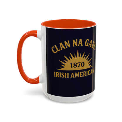 "Clan na Gael - Irish American", Colorful Mugs (11oz, 15oz) (Black Rock Blue)