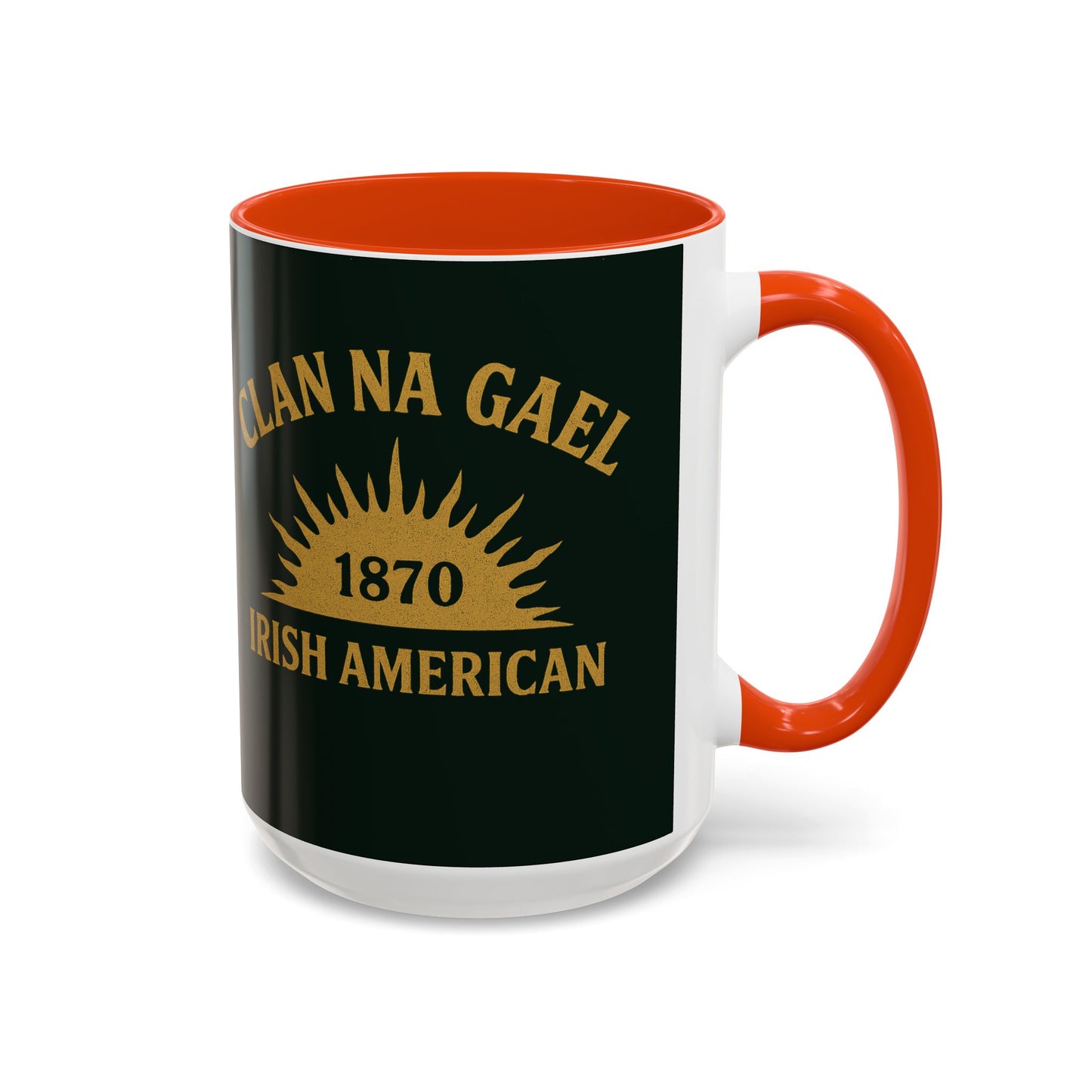 "Clan na Gael - Irish American", Colorful Mugs (11oz, 15oz) (Túath Green)