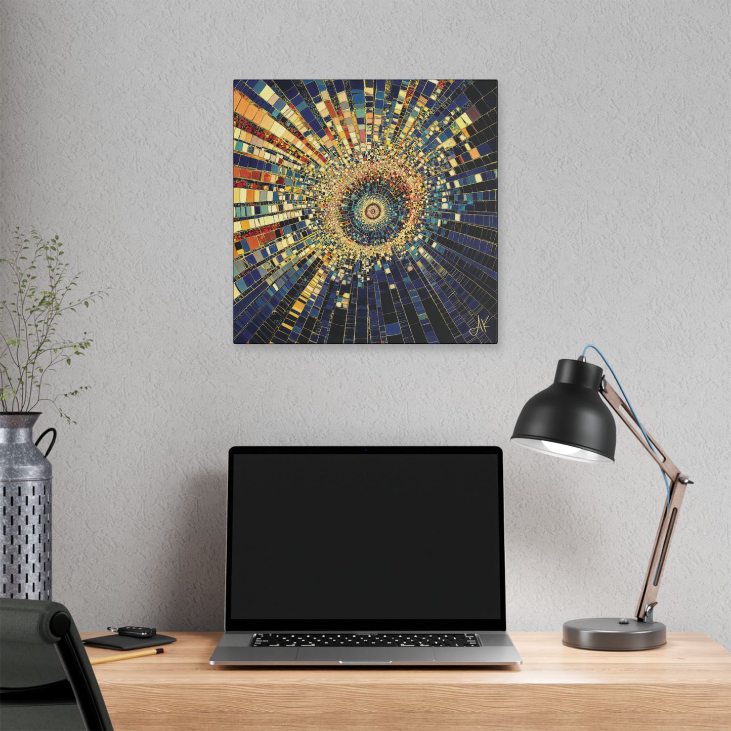 "Mosaic Burst", Stretched Classic Canvas Fine Art Print