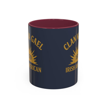 "Clan na Gael - Irish American", Colorful Mugs (11oz, 15oz) (Blue Burka Grey)