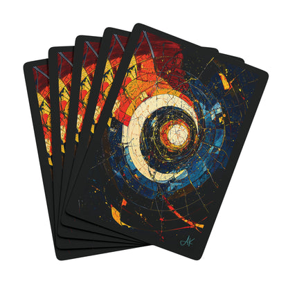 "Shatterdawn Vortex", Fine Art Playing Cards (Void Black)