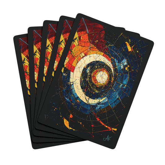 "Shatterdawn Vortex", Fine Art Playing Cards (Void Black)