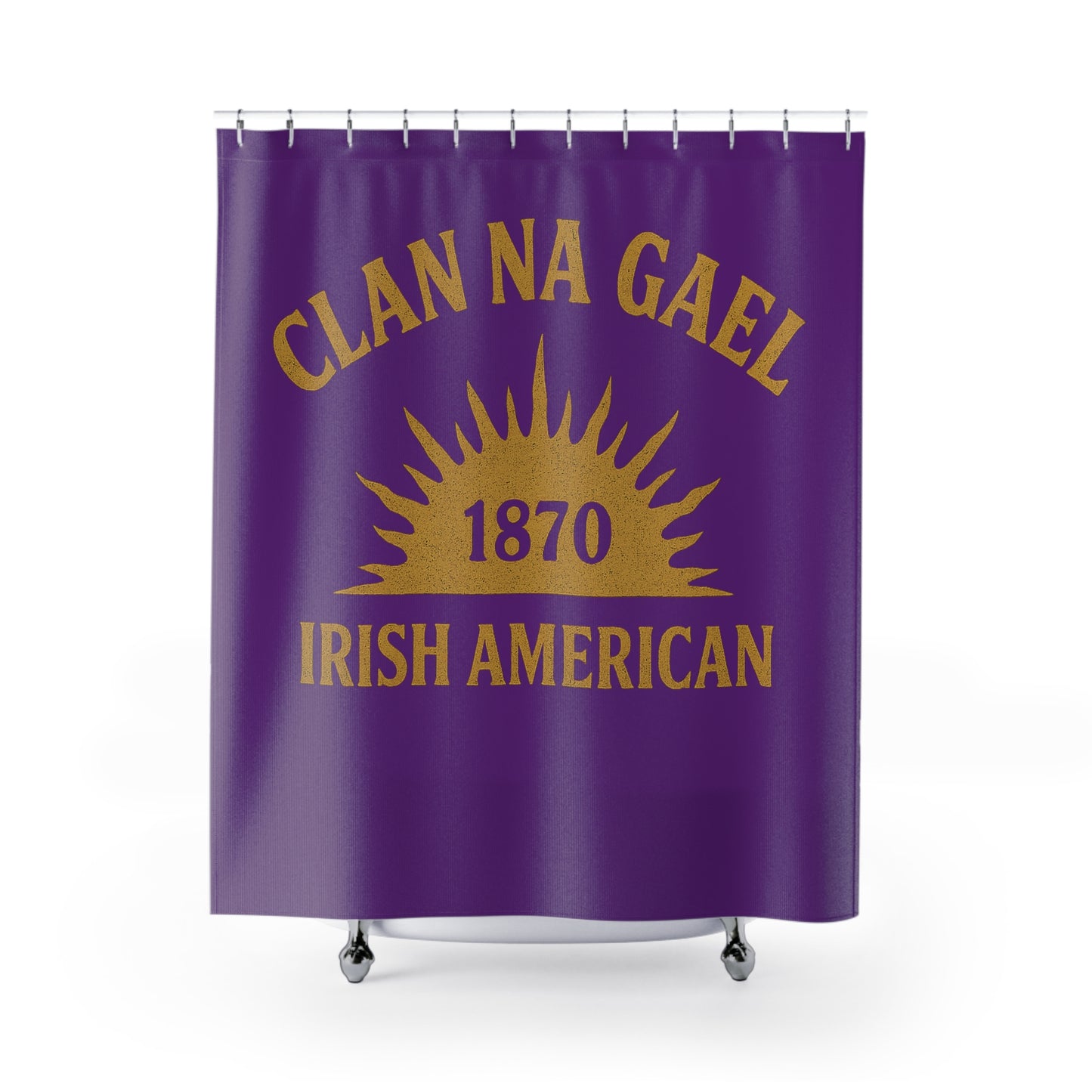 "Clan na Gael - Irish American", Shower Curtains (Vesper Violet)