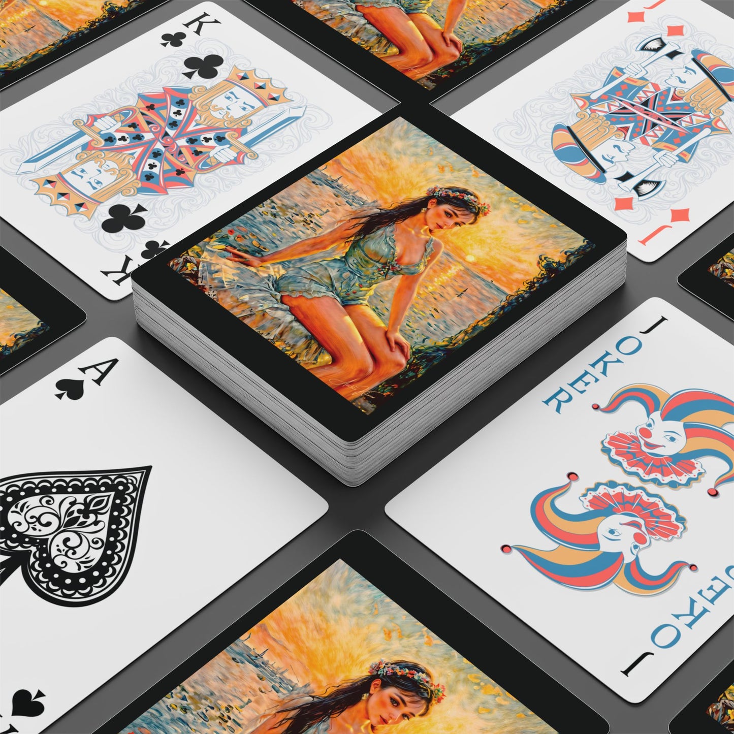 "1 Corinthians 7:3-5 (NIV)" Christian Fine Art Playing Cards (Void Black)