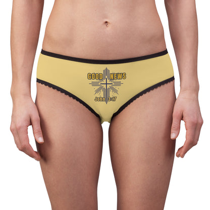 "Good News - John 3:17", Women's Briefs (Midsummer Gold)
