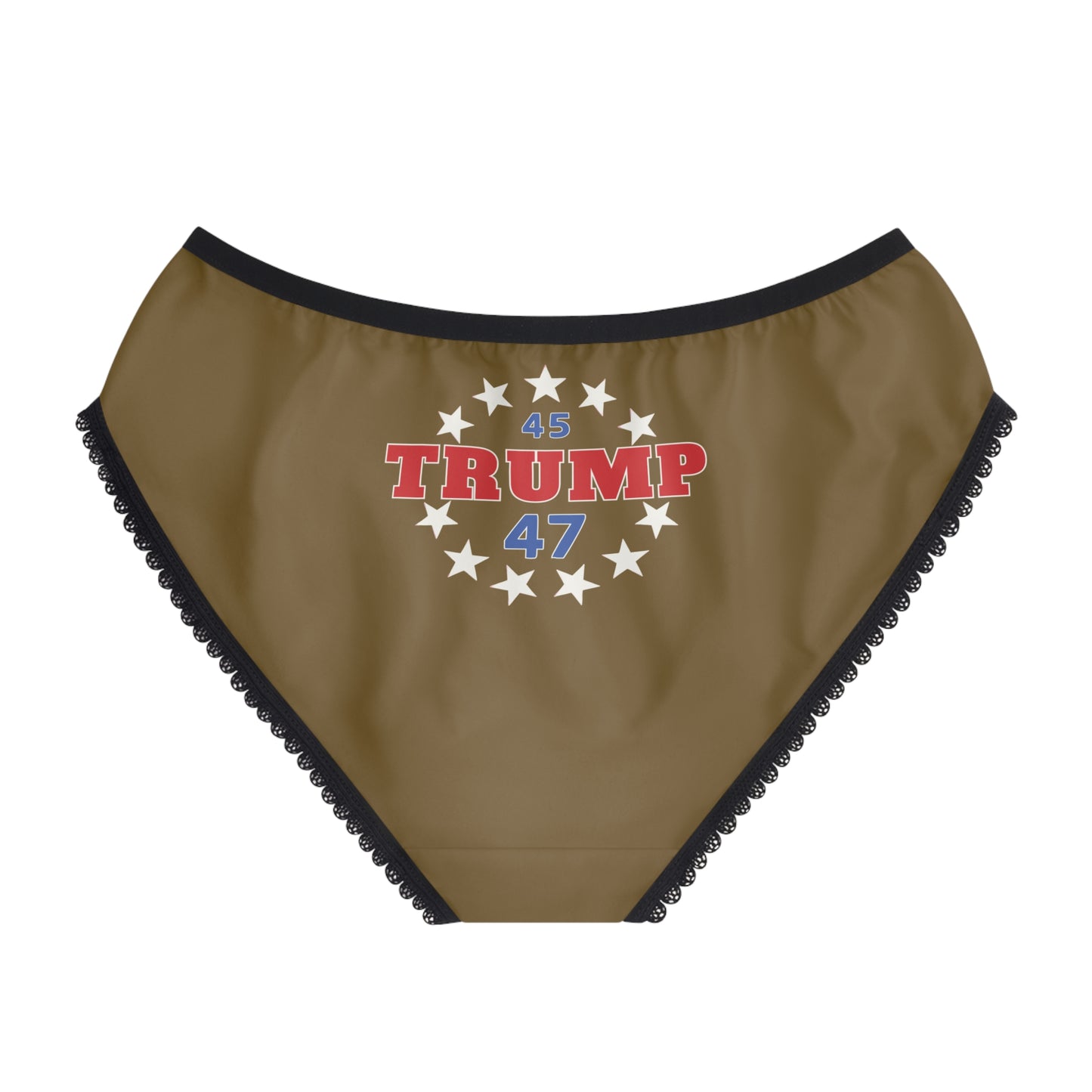 "Trump 45-47 Circle of Stars", Women's Briefs (Warplate Bronze)