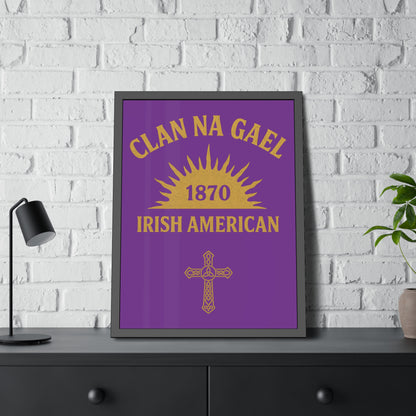 "Clan na Gael - Irish American", Framed Paper Poster (Vesper Violet)