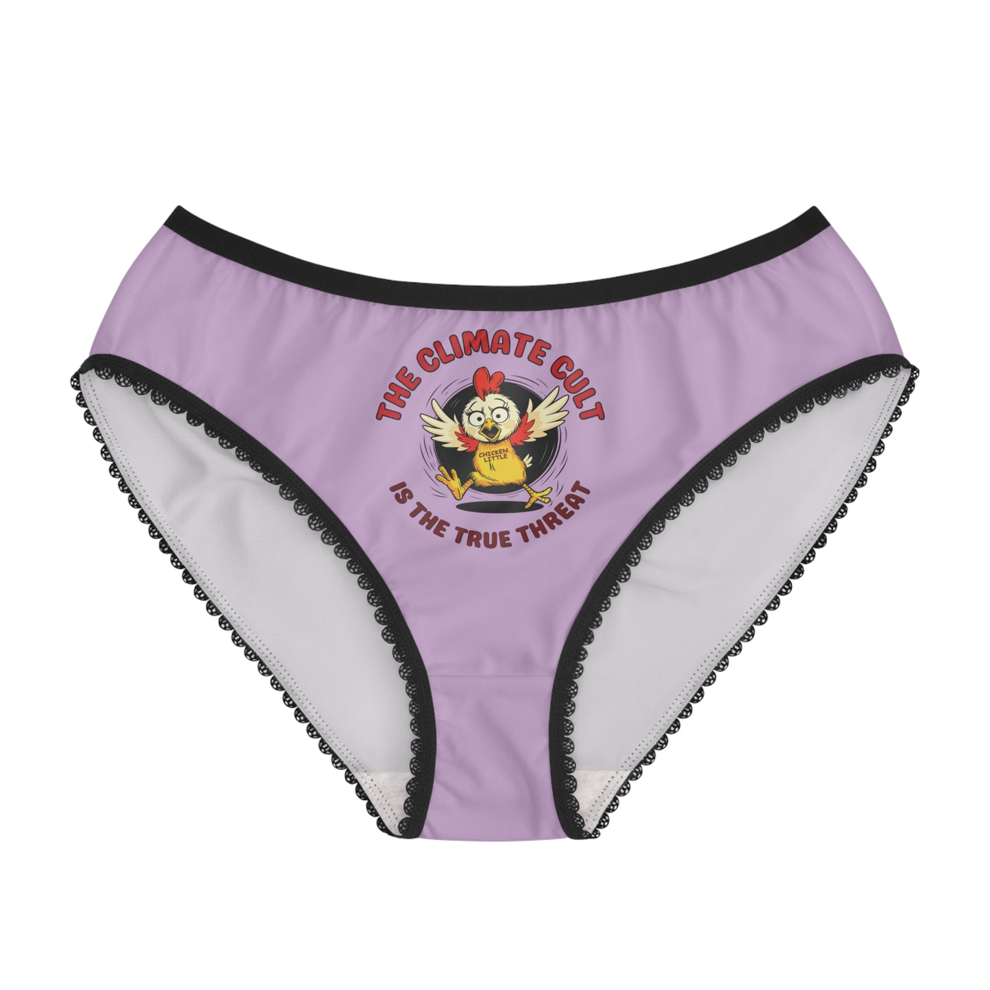 "The Climate Cult" (Chicken Little), Women's Briefs (Mauve)