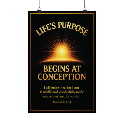 "Life's Purpose, Psalm 139:14", Poster