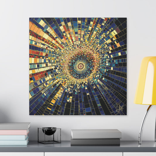 "Mosaic Burst", Stretched Classic Canvas Fine Art Print