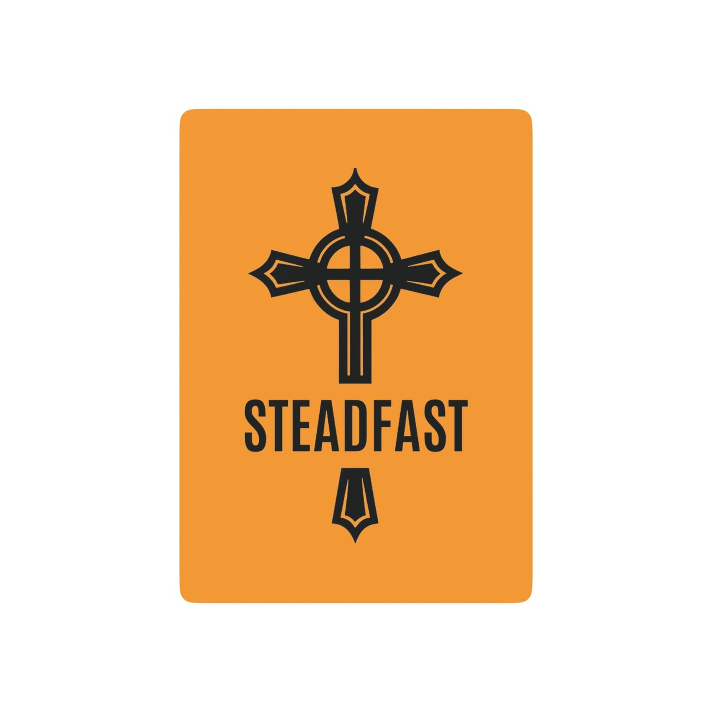 "Steadfast Cross", Christian Playing Cards (Deep Saffron)