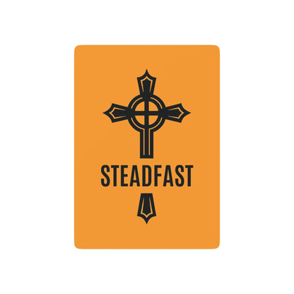 "Steadfast Cross", Christian Playing Cards (Deep Saffron)