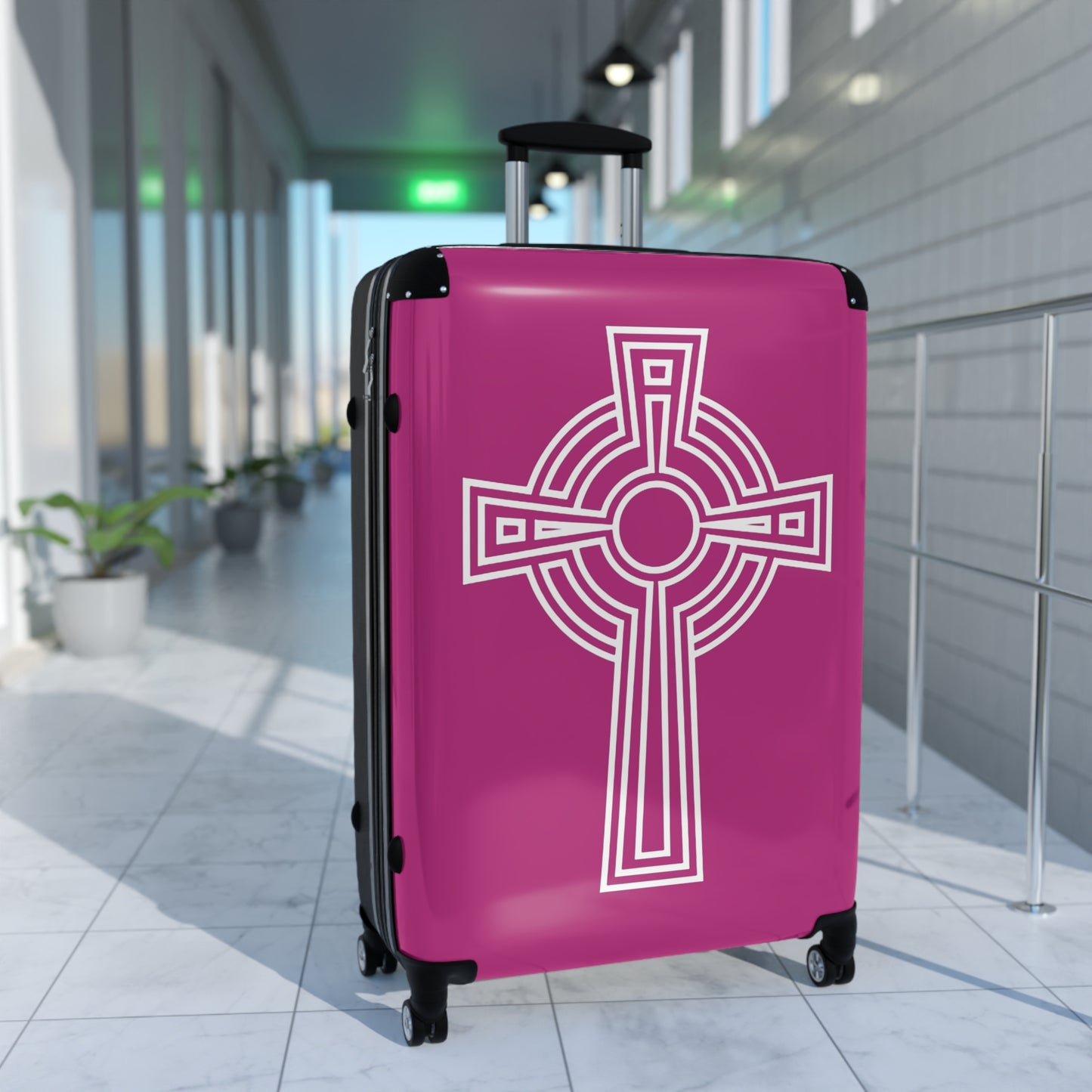 "A Simple High Cross", Suitcases (Dark Pink)