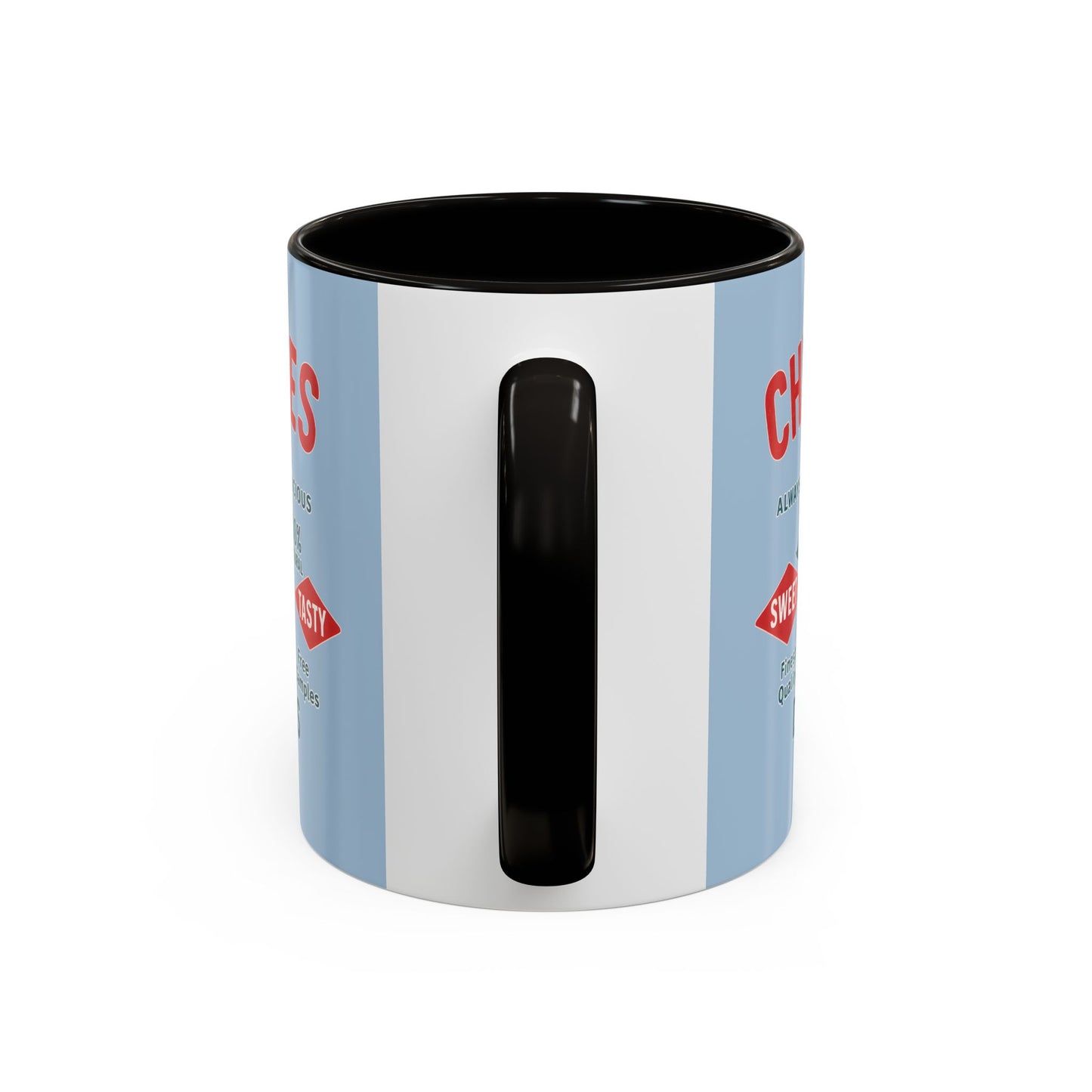 "Delicious Cherries", Colorful Mugs (11oz, 15oz) (Retro Sky)
