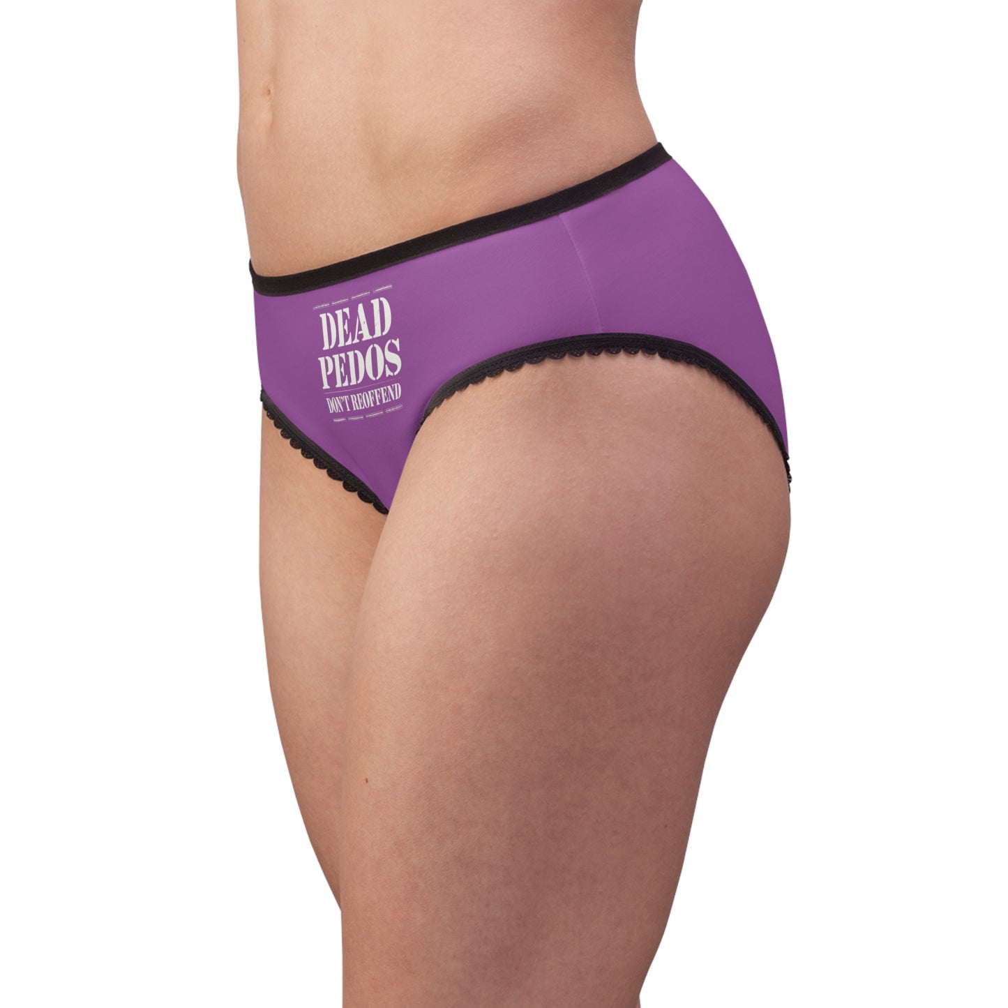 "Dead Pedos Don't Re-Offend", Women's Briefs (Violet Benediction)