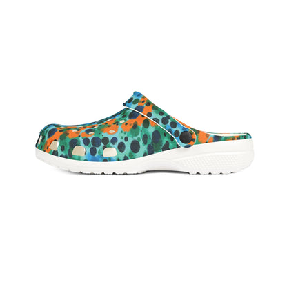 "Midnight Coral", Foam Rubber Clogs
