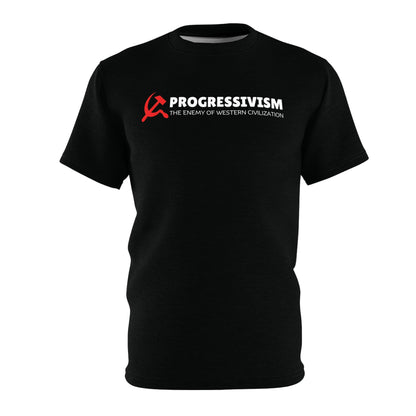 "Progressivism - Enemy of Western Civilization", Unisex Tee (Void Black)