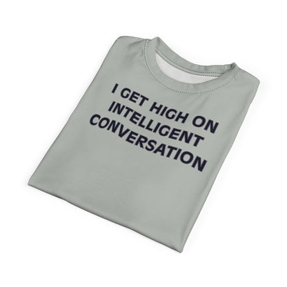 "Intelligent Conversation", Unisex T-shirt (Vitreous Green)