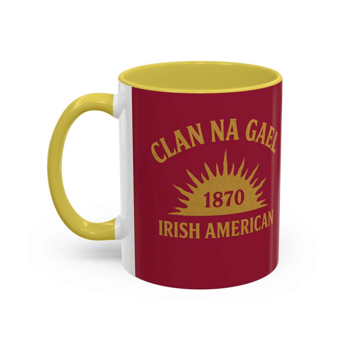 "Clan na Gael - Irish American", Colorful Mugs (11oz, 15oz) (Fénechas Red)