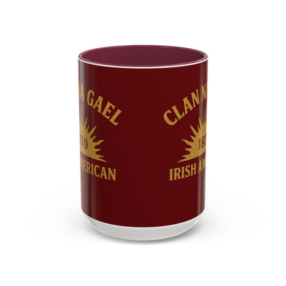 "Clan na Gael - Irish American", Colorful Mugs (11oz, 15oz) (Palladius Red)