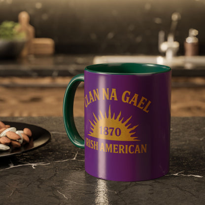 "Clan na Gael - Irish American", Colorful Mugs (11oz, 15oz) (Vesper Violet)
