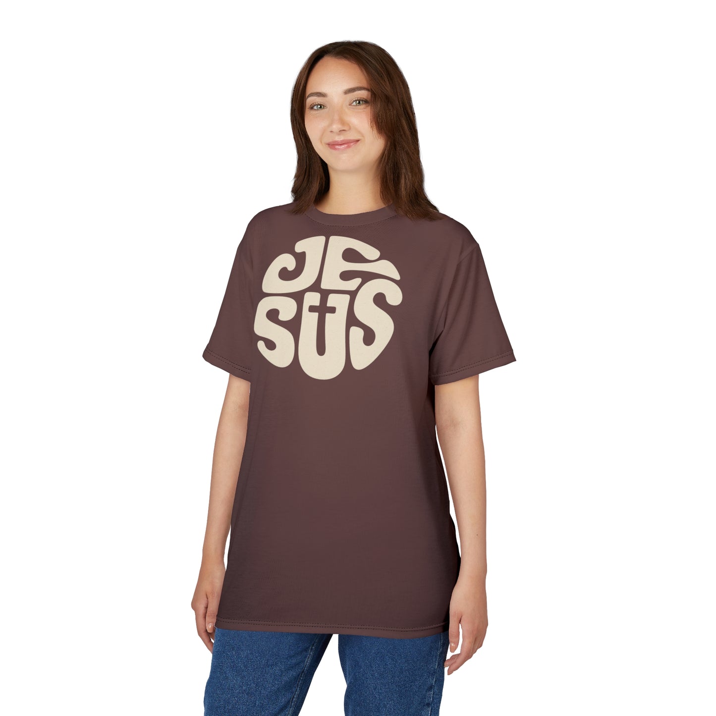 "Retro Jesus", Unisex T-shirt (Rose Ebony)