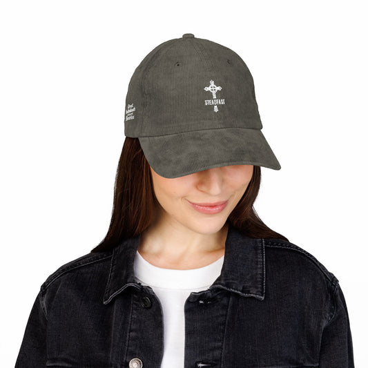 "Steadfast Cross - Great Individuals", Vintage Corduroy Cap (Embroidery)
