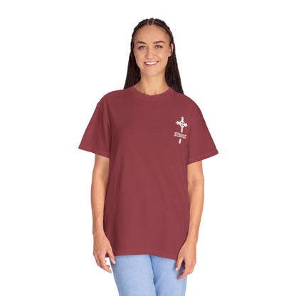 "Steadfast Cross in White", Unisex T-shirt