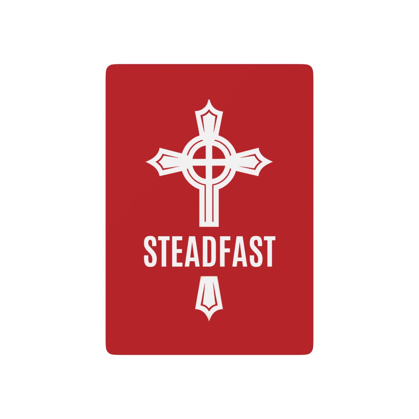 "Steadfast Cross", Christian Playing Cards (Venetian Red)
